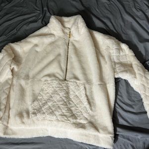 White half zip up hoodie very soft